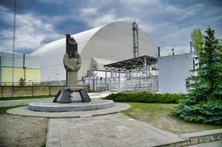 The Shelter Structure that covers the nuclear reactor number 4 building of the Chernobyl NPP