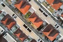 Houses and roads from above