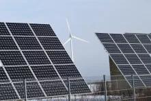 Solar panels with windmill