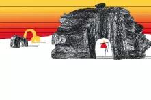 Ілюстрація особи, яка йде кудись з вузликом
