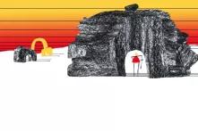 Illustration of a person going somewhere with a bag