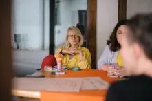 Participants of the Green Academy take part in a small group discussion