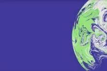 Зображення планети на синьому фоні