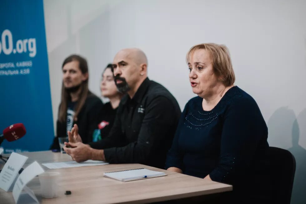 Head of the applied meteorology and climate science department of the Ukrainian Hydrometeorology Institute Vira Balabukh speaking