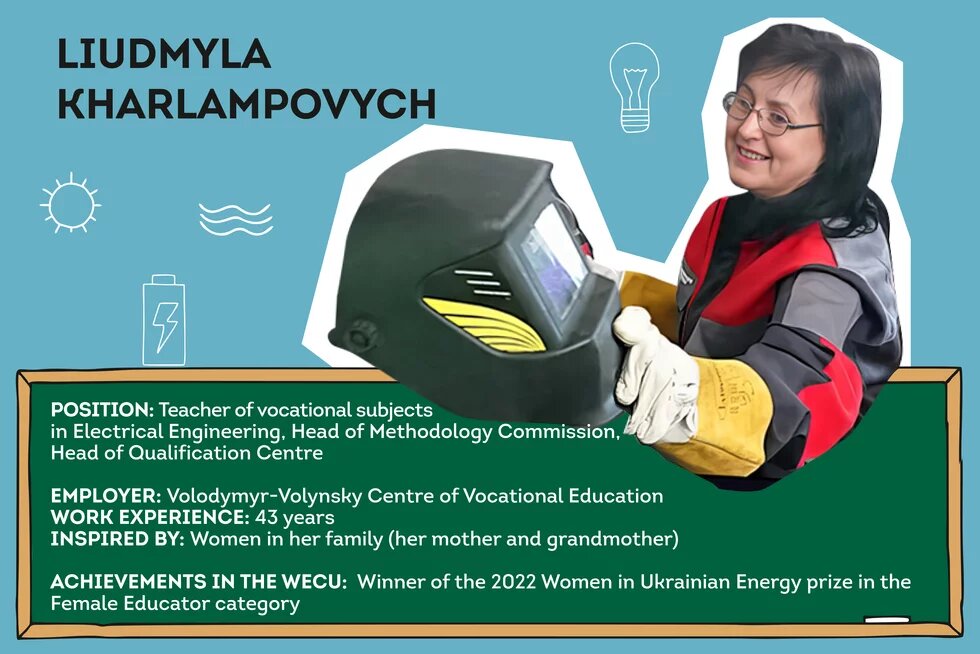 Liudmyla Kharlampovych - winner of the 2022 Women in Ukrainian Energy prize in the Female Educator category